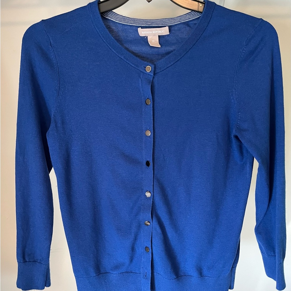 Women's Blue Cardigan Sweater